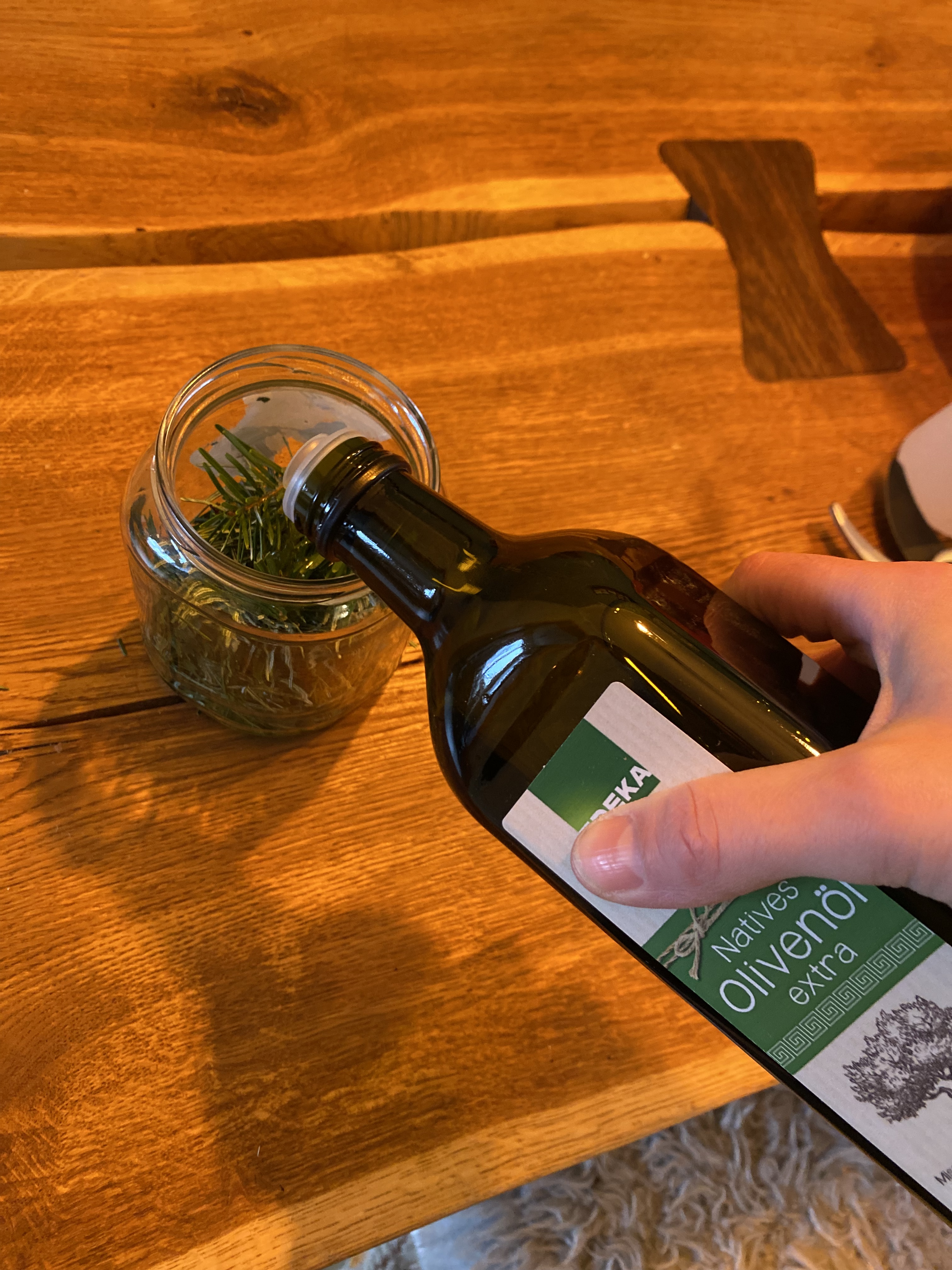 Auszug mit Bio Olivenöl und Kräutern