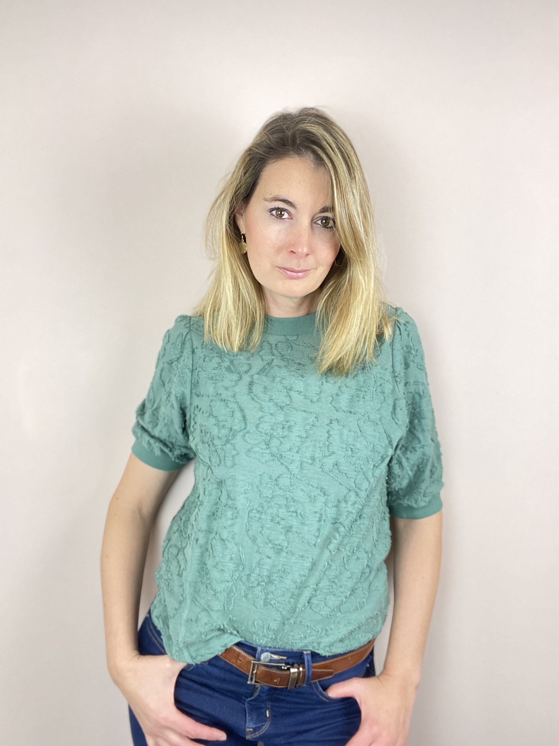 Nachhaltige Mode grünes Shirt aus BIO Baumwolle