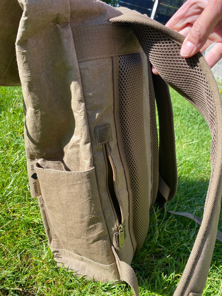 Der super weich gepolsterte Rucksack aus Papier im Blogartikel von Anna-Lena Tacke