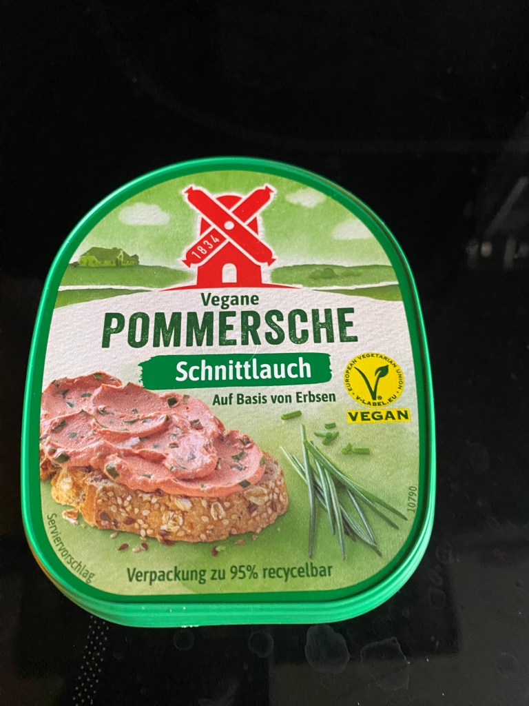 Vegane Pommersche mit Schnittlauch von Ruegenwalder Muehle im Test auf Blog