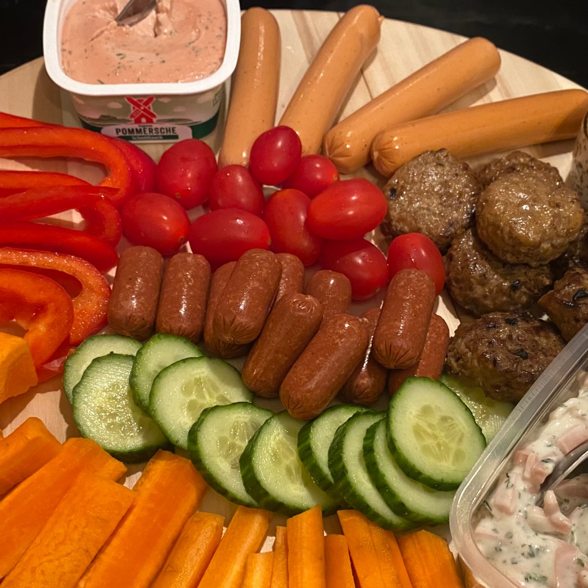 Vegetarische, vegane Brotzeit