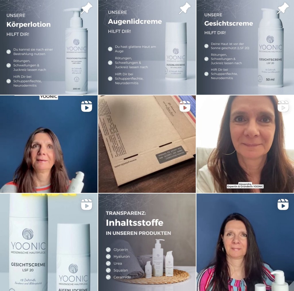 Yoonic medizinische Hautpflege für empfindliche, allergische und problematische Haut